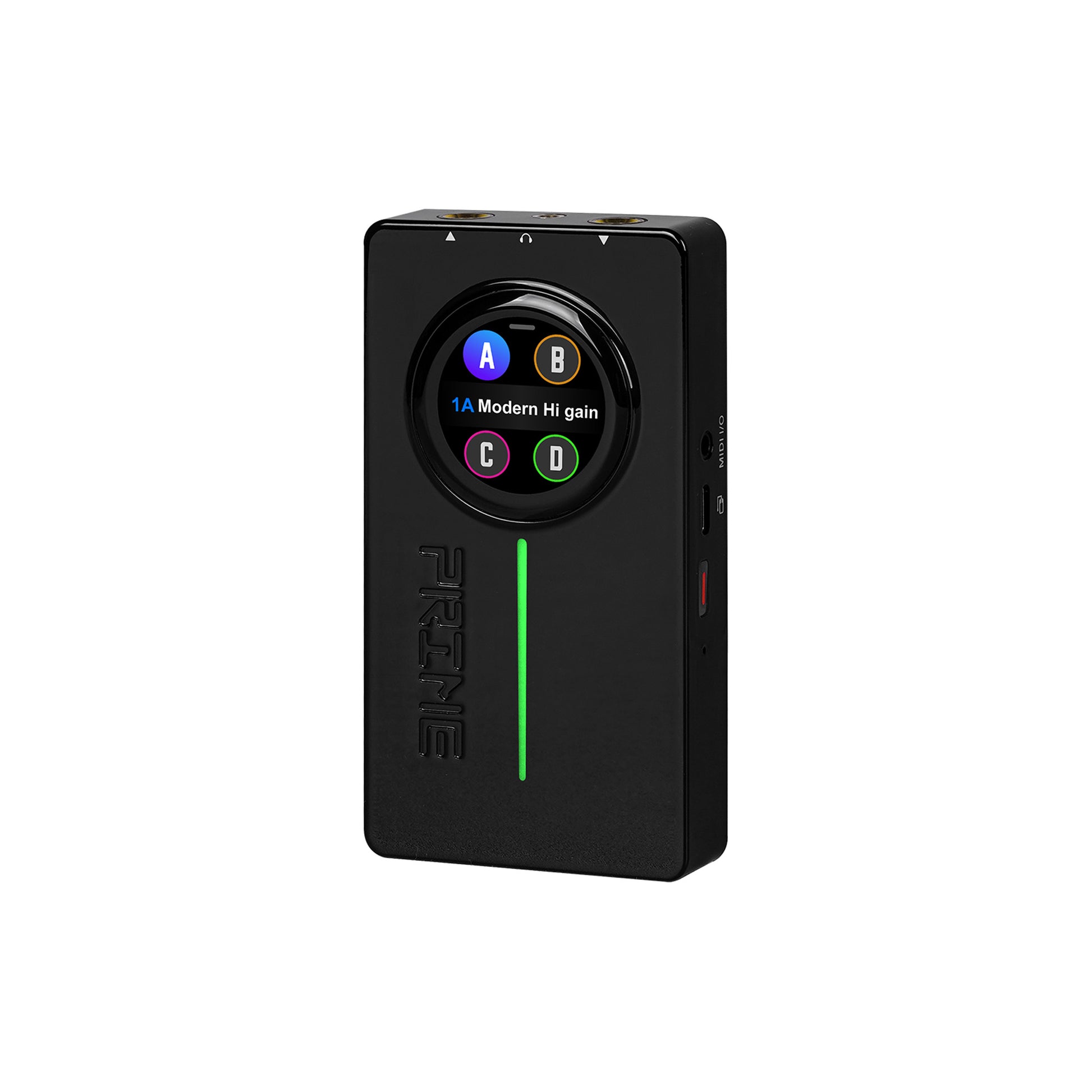 Interface PRIME P2, pour guitare électrique, écran tactile, technologie MNRS de modélisation d'amplis et d'effets, noir