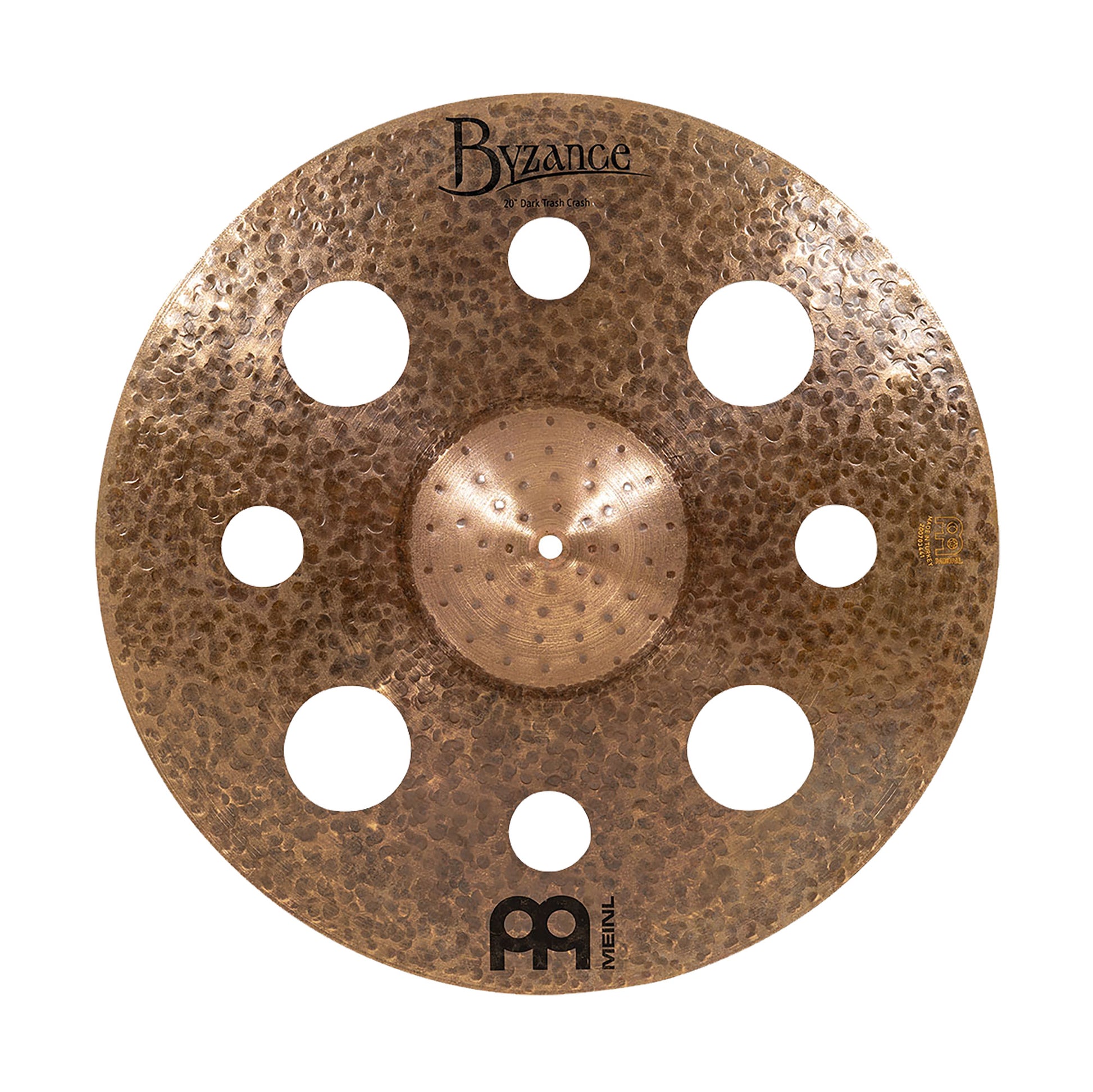 CRASH MEINL BYZANCE 20" DARK TRASH, ALLIAGE BRONZE B20, MARTELÉE A LA MAIN, FINITION DARK