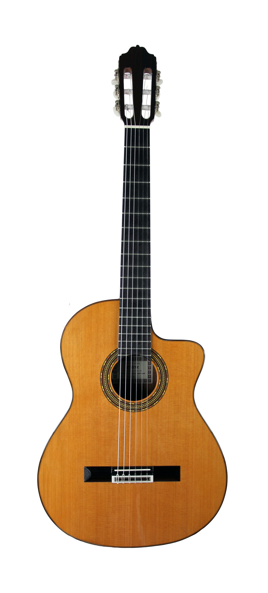 4STCE, pan coupé, table cèdre massif, fond & éclisses acajou, sillet de tête 48 mm, EQ Fishman Sonitone, naturel brillant