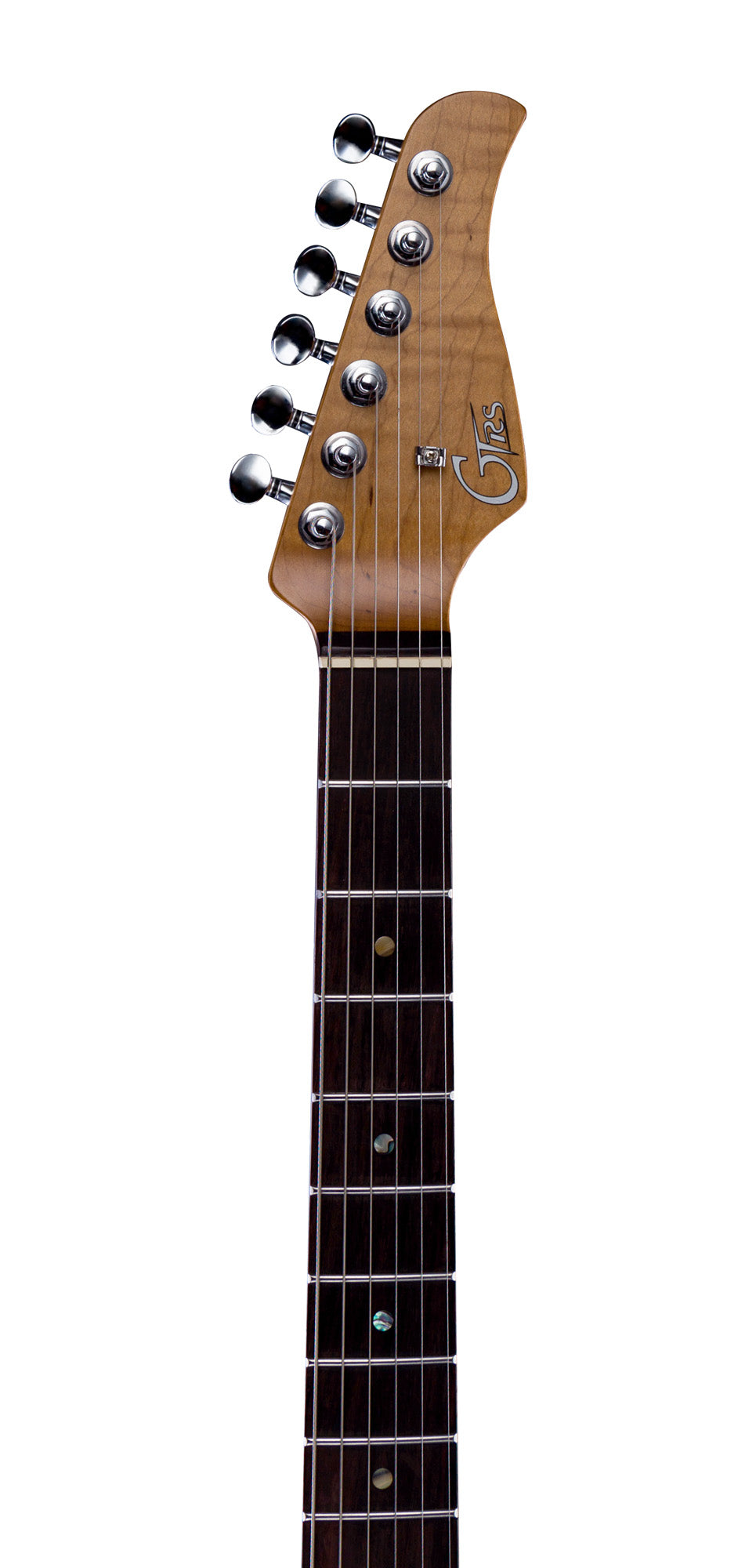 GTRS P800, corps aulne, manche érable flammé torréfié, touche palissandre, micros et processeur GTRS, dark night