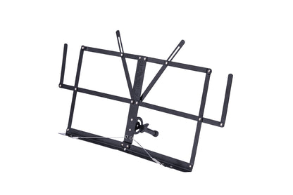 Pupitre de bureau avec plateau pliable, 4 gardes-pages, pied ajustable 180 degrés, antidérapant, housse, noir