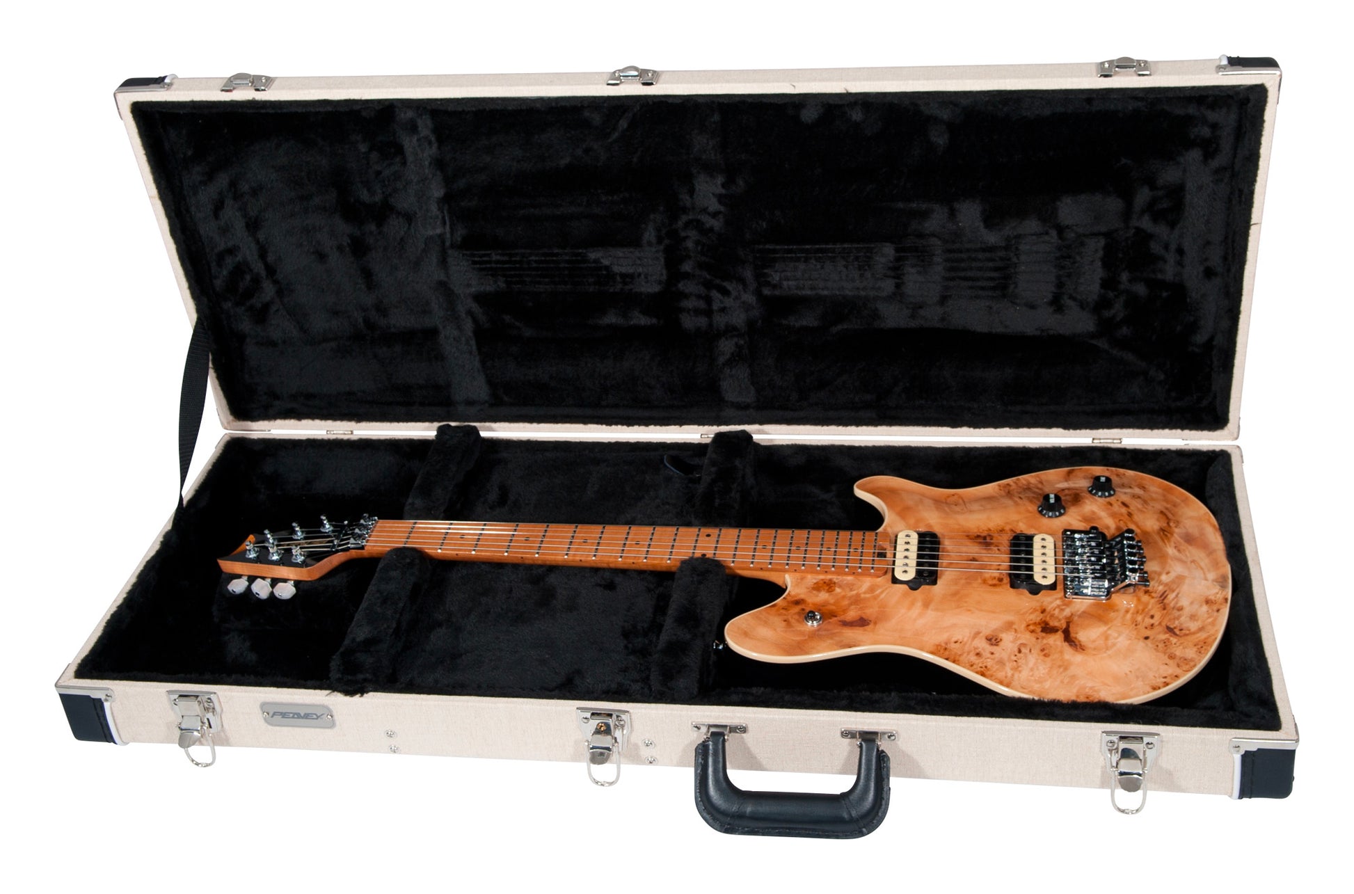 HP2 Poplar Burl, corps tilleul/érable flammé, manche érable flammé, Floyd ss licence, 2 micros Humbucker, finition Naturel
