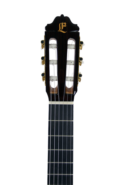 CONSERVATORY CD, table cèdre massif, f/e palissandre indien massif, barrage lattice, touche ébène, soft case