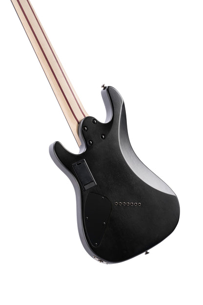 KX507MS, modèle 7 cordes, corps acajou, table peuplier figuré, touche ébène, micros Fishman Fluence, star dust green