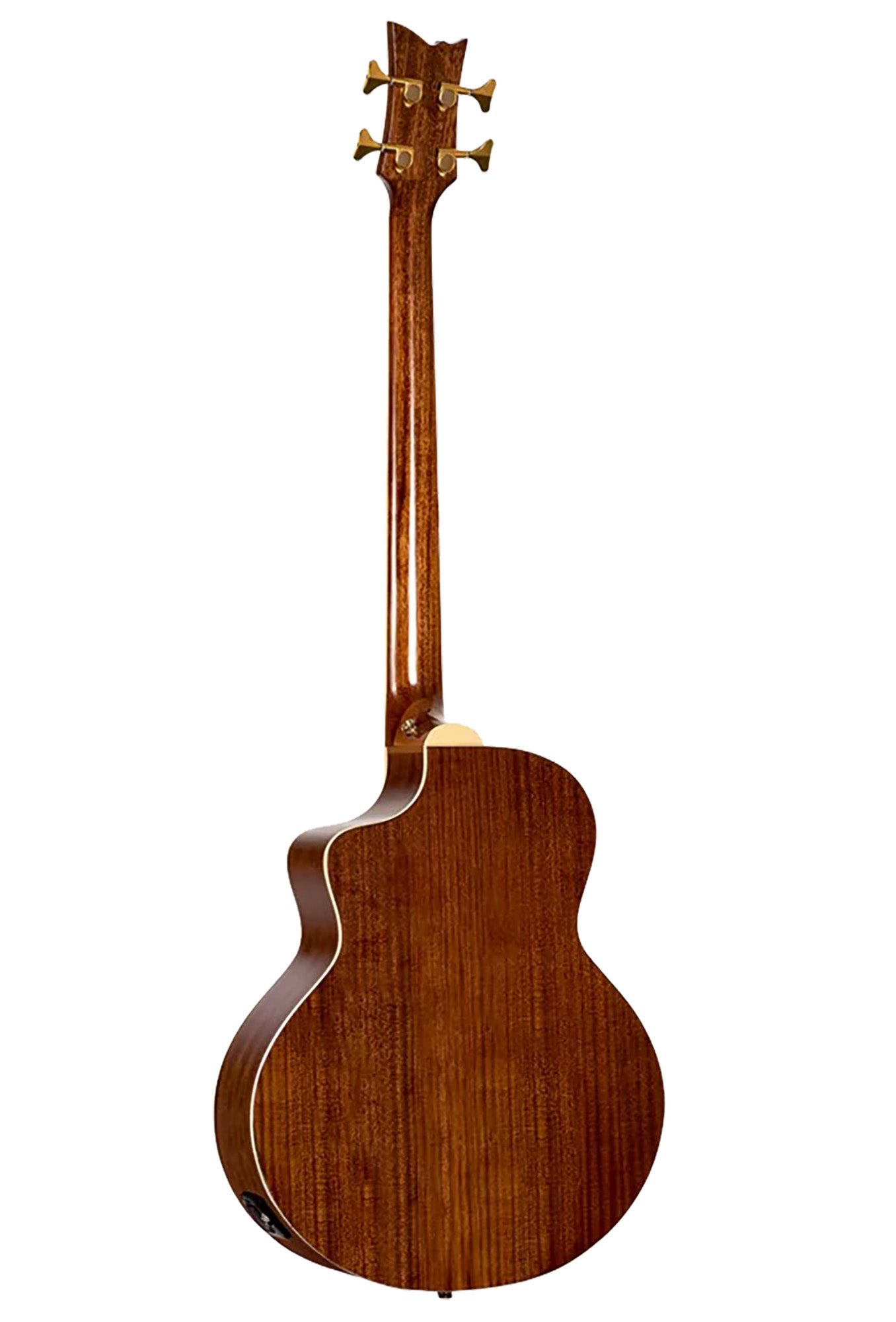 D8CE-4, basse 4 cordes, pan coupé, EQ Ortega MagusPro, table épicéa, f/e acajou, manche acajou, noir brillant