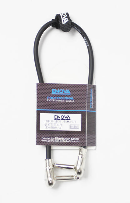 Câble patch Jack mono/Jack mono, 0.40 mètres, noir