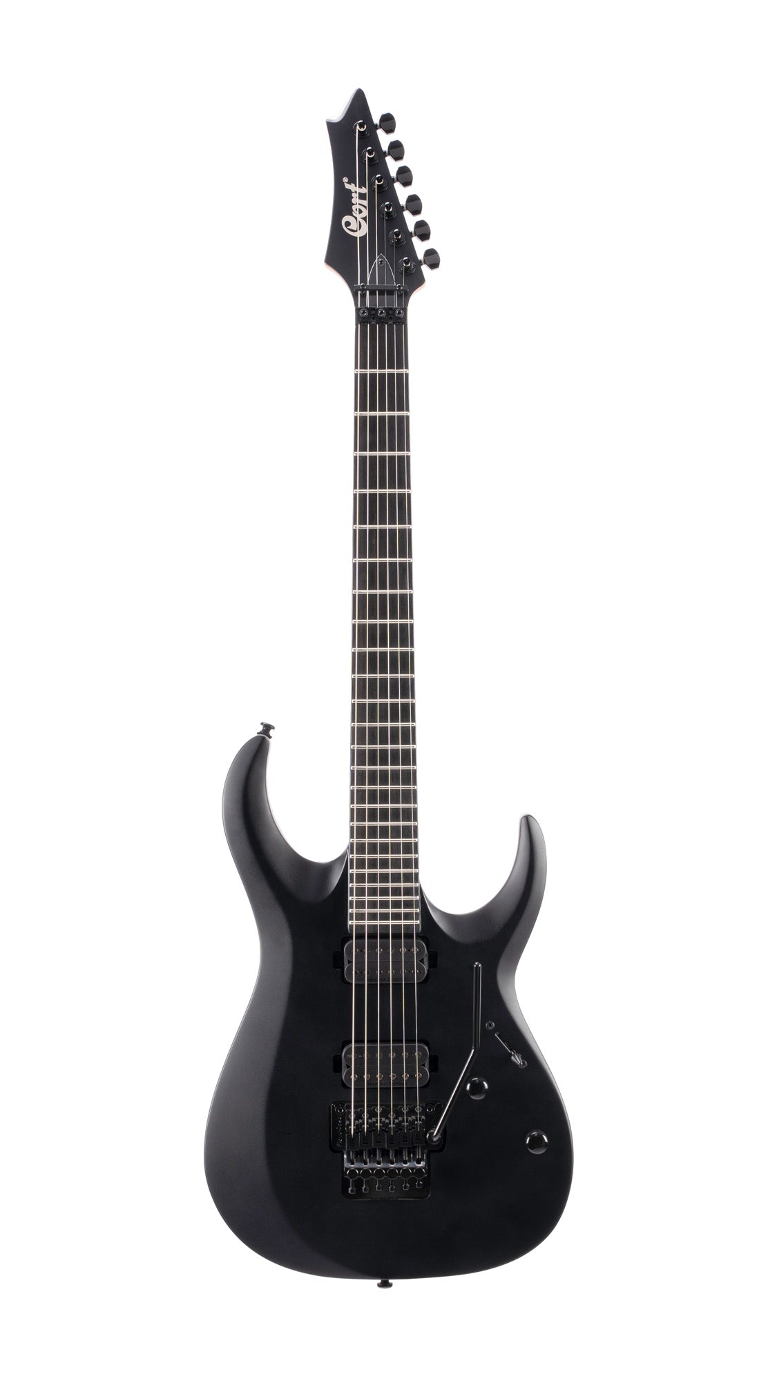 X500 Menace, corps acajou, table érable massif, manche collé 7 pièces, touche ébène, vibrato Floyd Rose, micros Seymour, noir