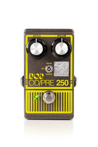Pédale OVERDRIVE PREAMP 250, Edition limitée 50ème anniversaire, Overdrive avec 3 modes de distorsion, True Bypass, gris