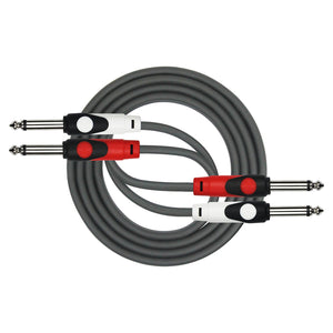 Cable Patch Kirlin 2Xjack 1M Noir