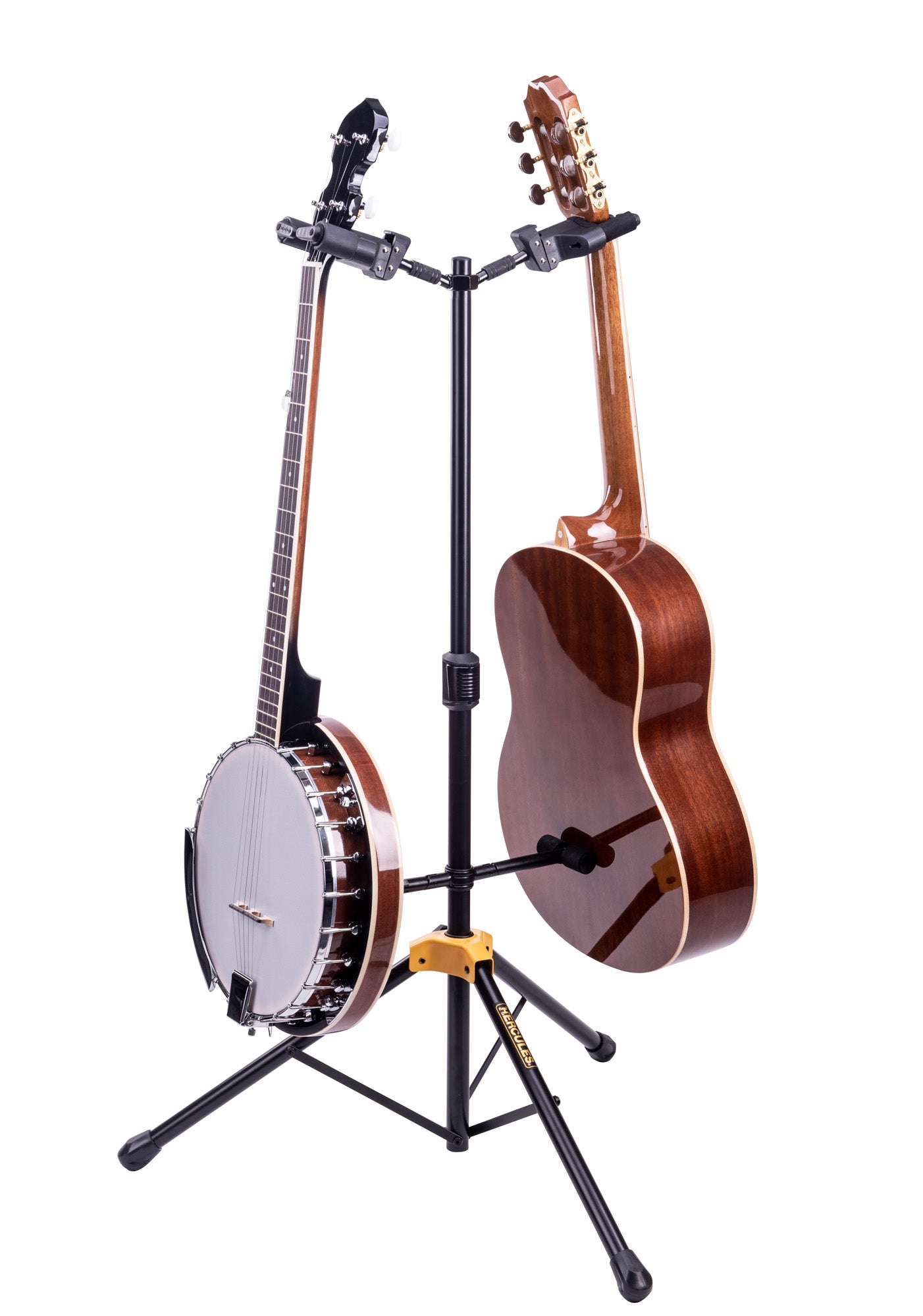 Support d'exposition conçu pour supporter deux guitares, nouveau système AGS, système NINA, remplace le modèle GS422B