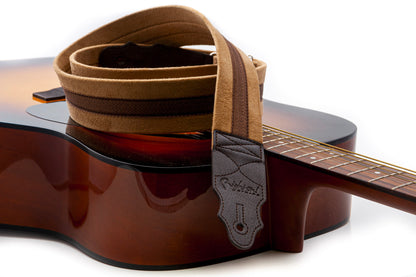 Courroie modèle PLAIN, extérieur tissu, largeur 5 cm, longueur 90 à 150 cm, beige