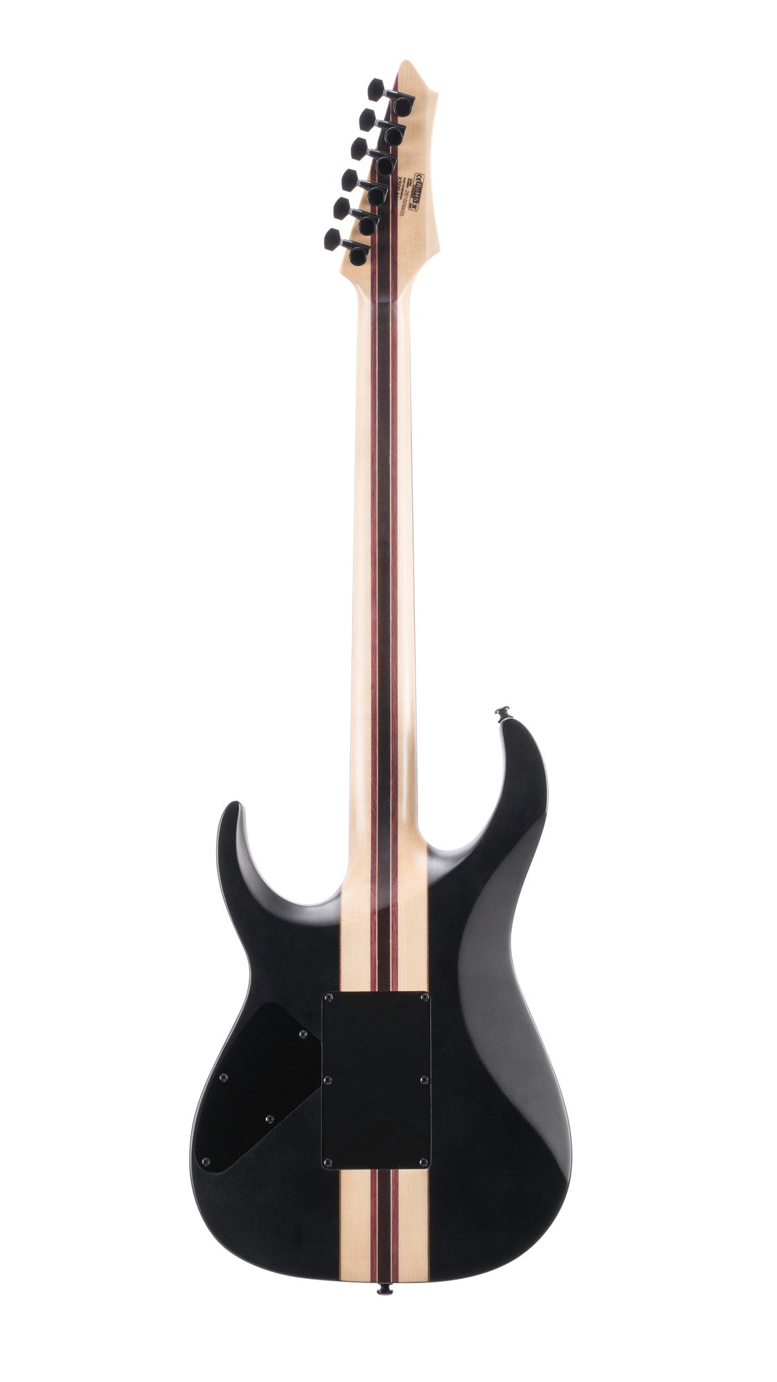 X500 Menace, corps acajou, table érable massif, manche collé 7 pièces, touche ébène, vibrato Floyd Rose, micros Seymour, noir