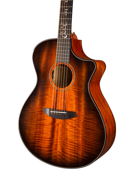 OREGON CONCERTO BOURBON CE JEFF BRIDGES, table myrtlewood massif, f/e myrtlewood massif, EQ LR Baggs EAS VTC, étui, bourbon