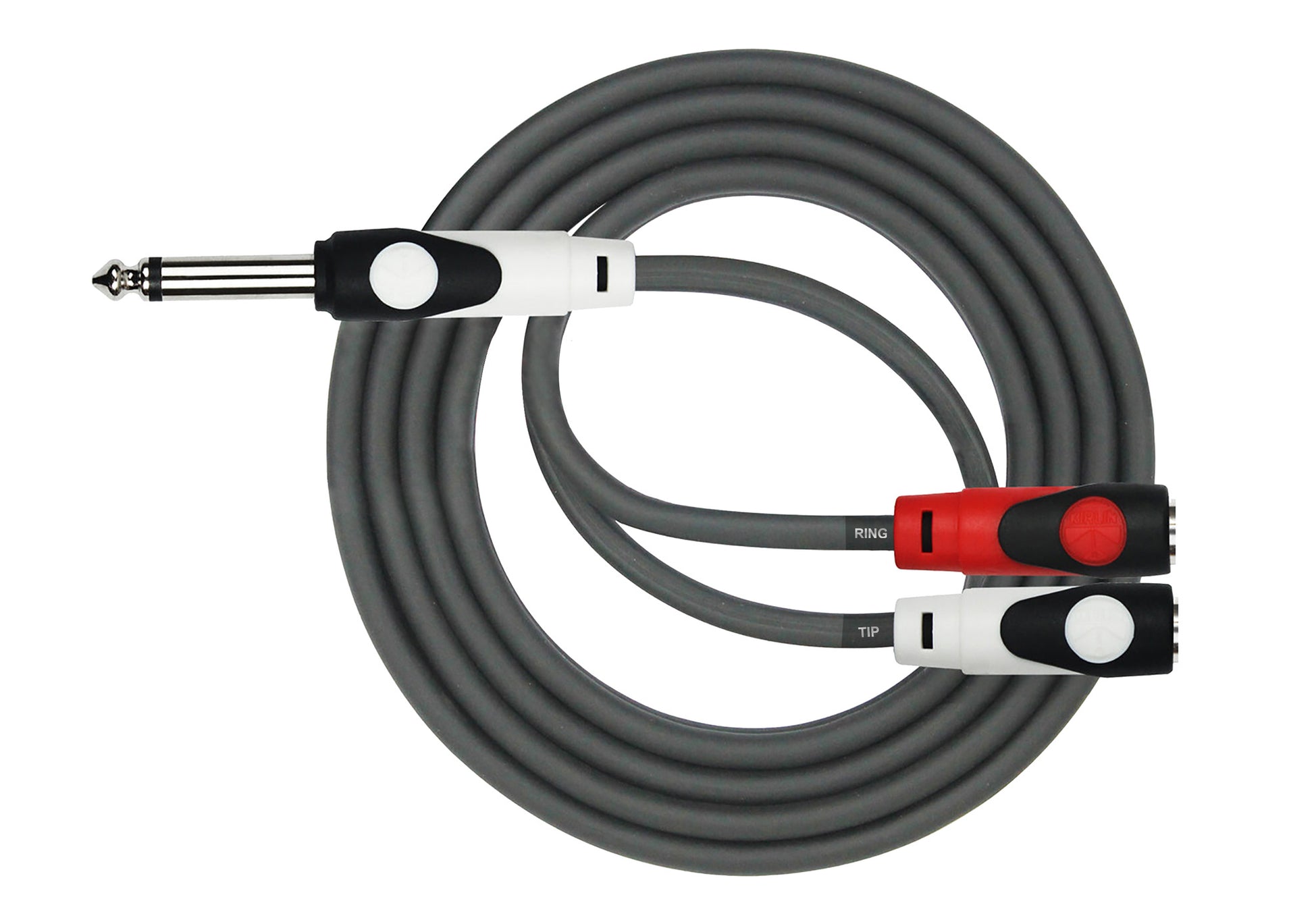 Câble patch LIGHT GEAR Jack stéréo/2x Jack femelle mono, 1 mètre, noir