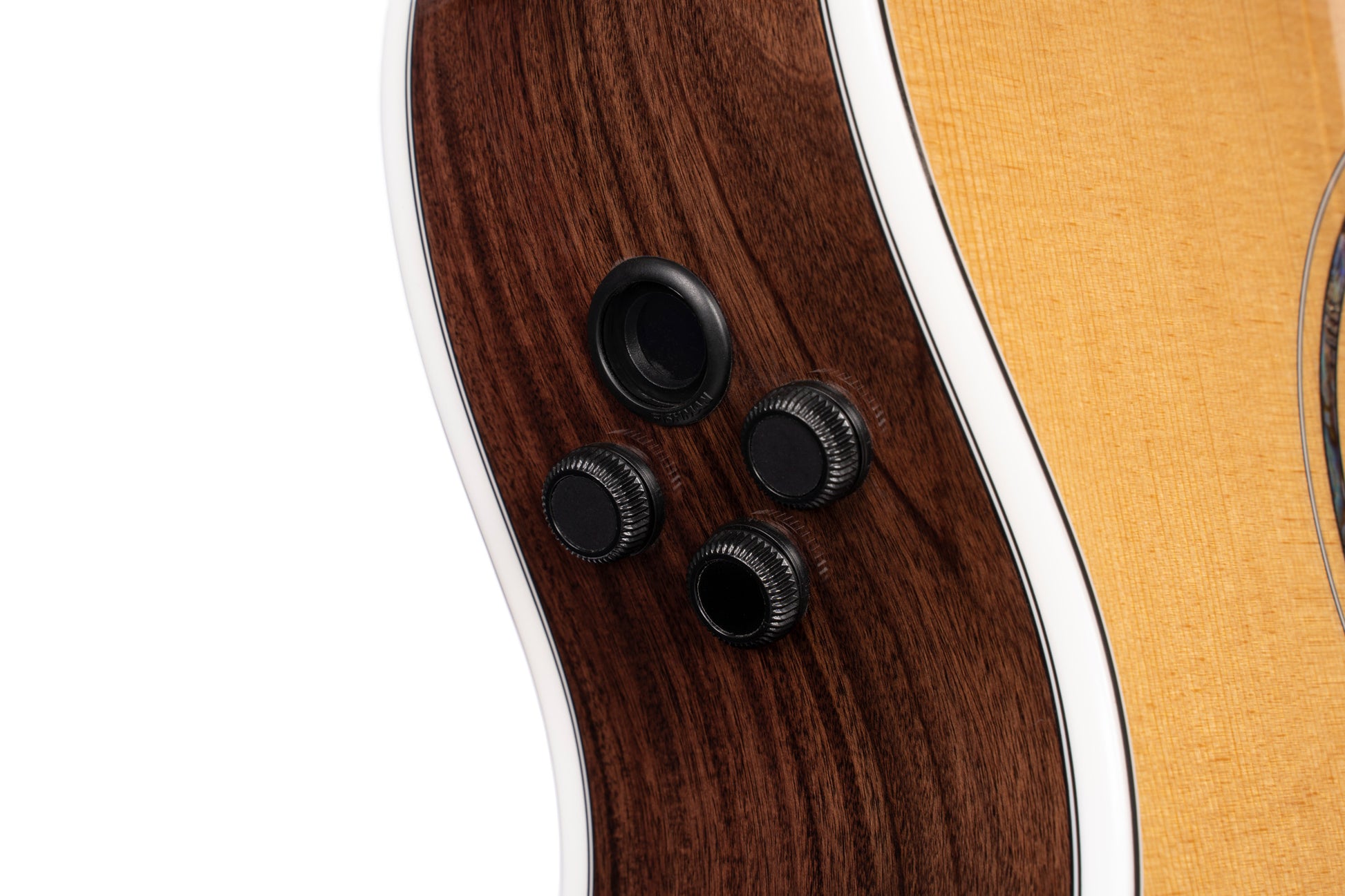 GOLD-OC8, forme Orchestra Model pan coupé, table épicéa Sitka massif, f/e pau ferro massif, EQ Fishman Flex Blend, naturel