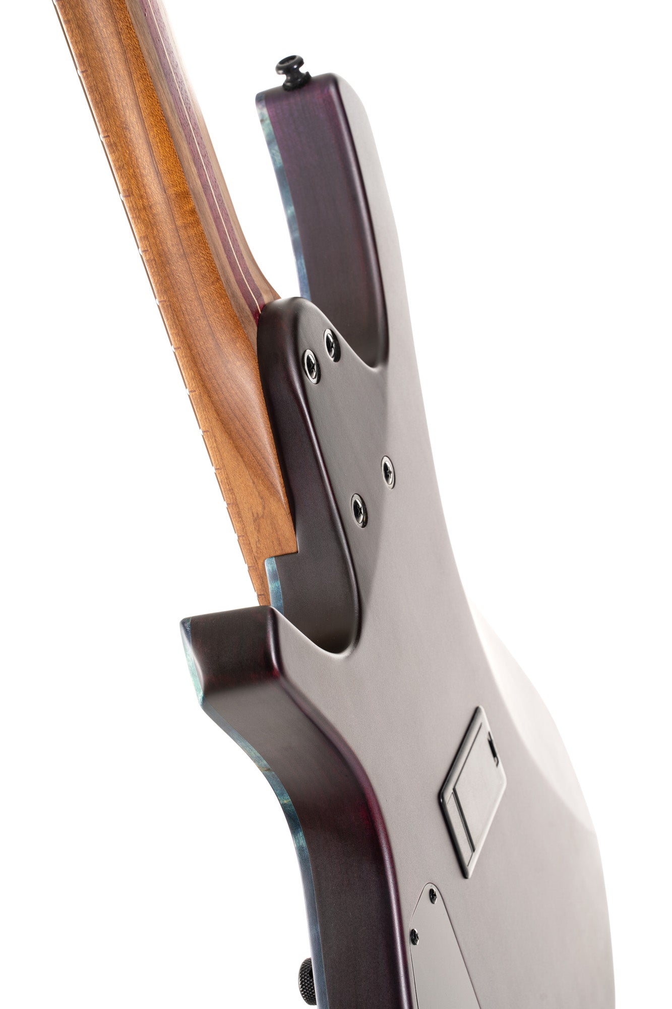 SPACE 5 BSDB, corps érable, table peuplier figuré, manche 7 pièces, micros et EQ Bartolini MK-1, star dust green, housse