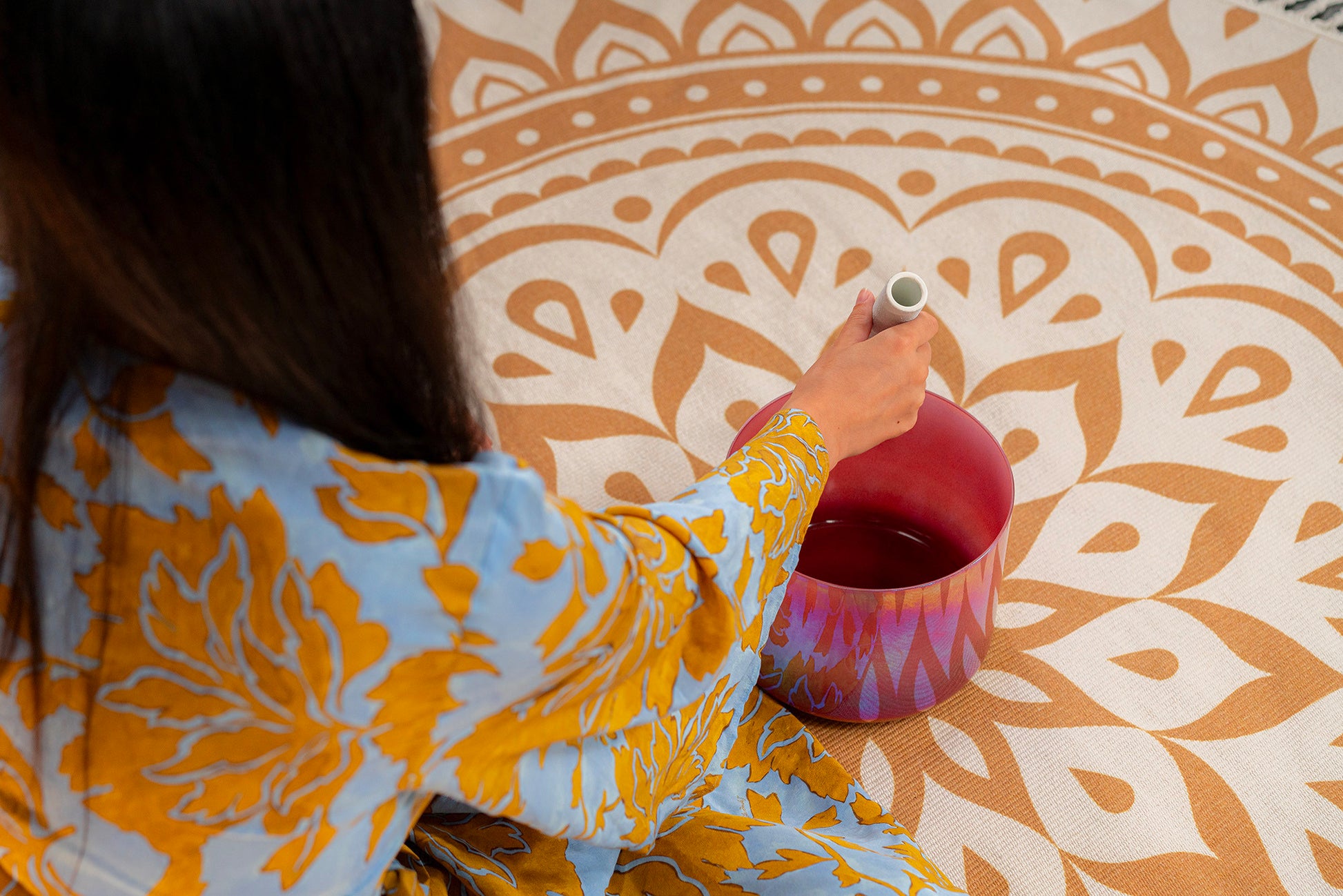 SINGING BOWL SONIC ENERGY CRYSTAL 174 HZ, COLORIS BRANDY ROSE