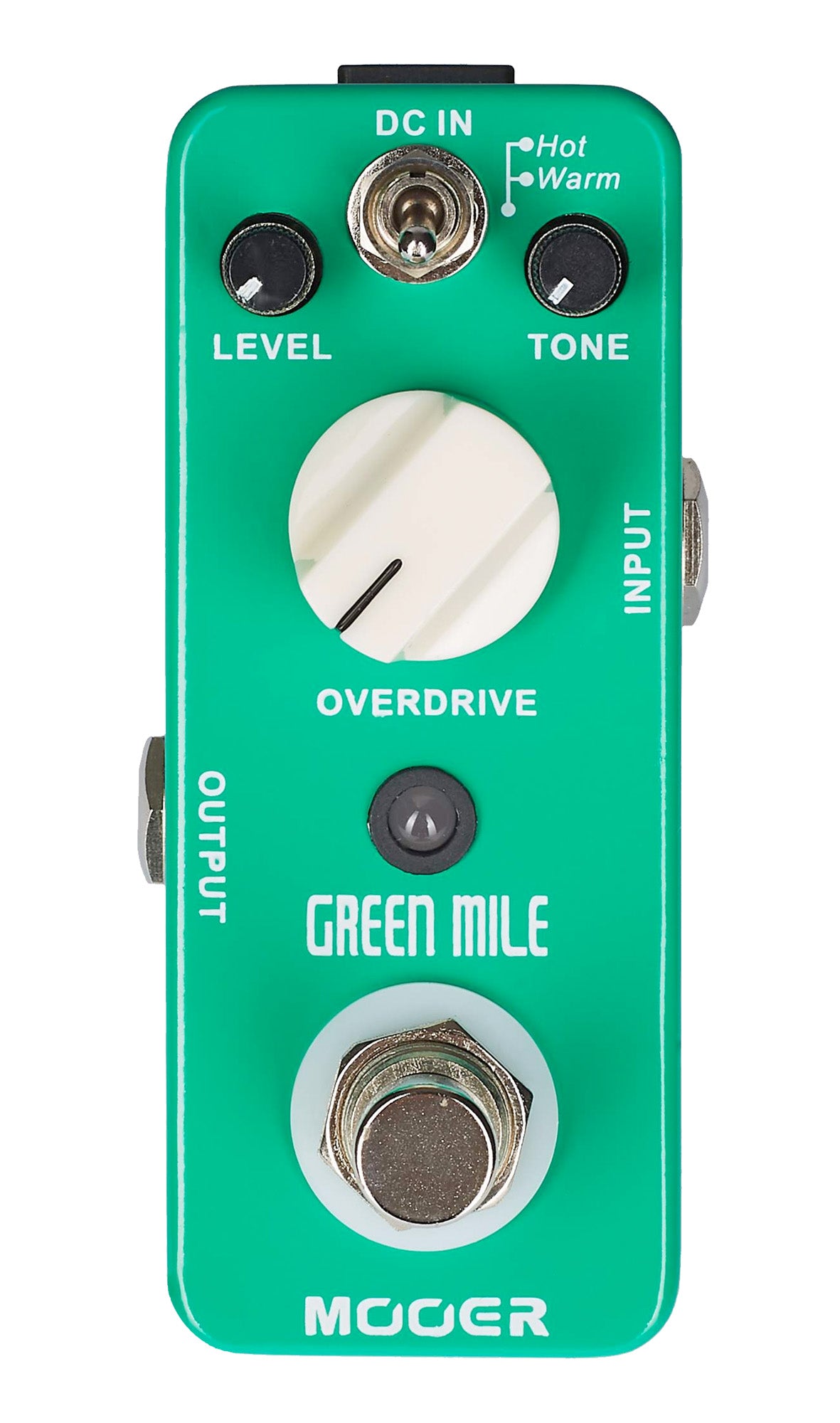 Pédale GREEN MILE, overdrive deux modes, boîtier métal, true bypass, vert