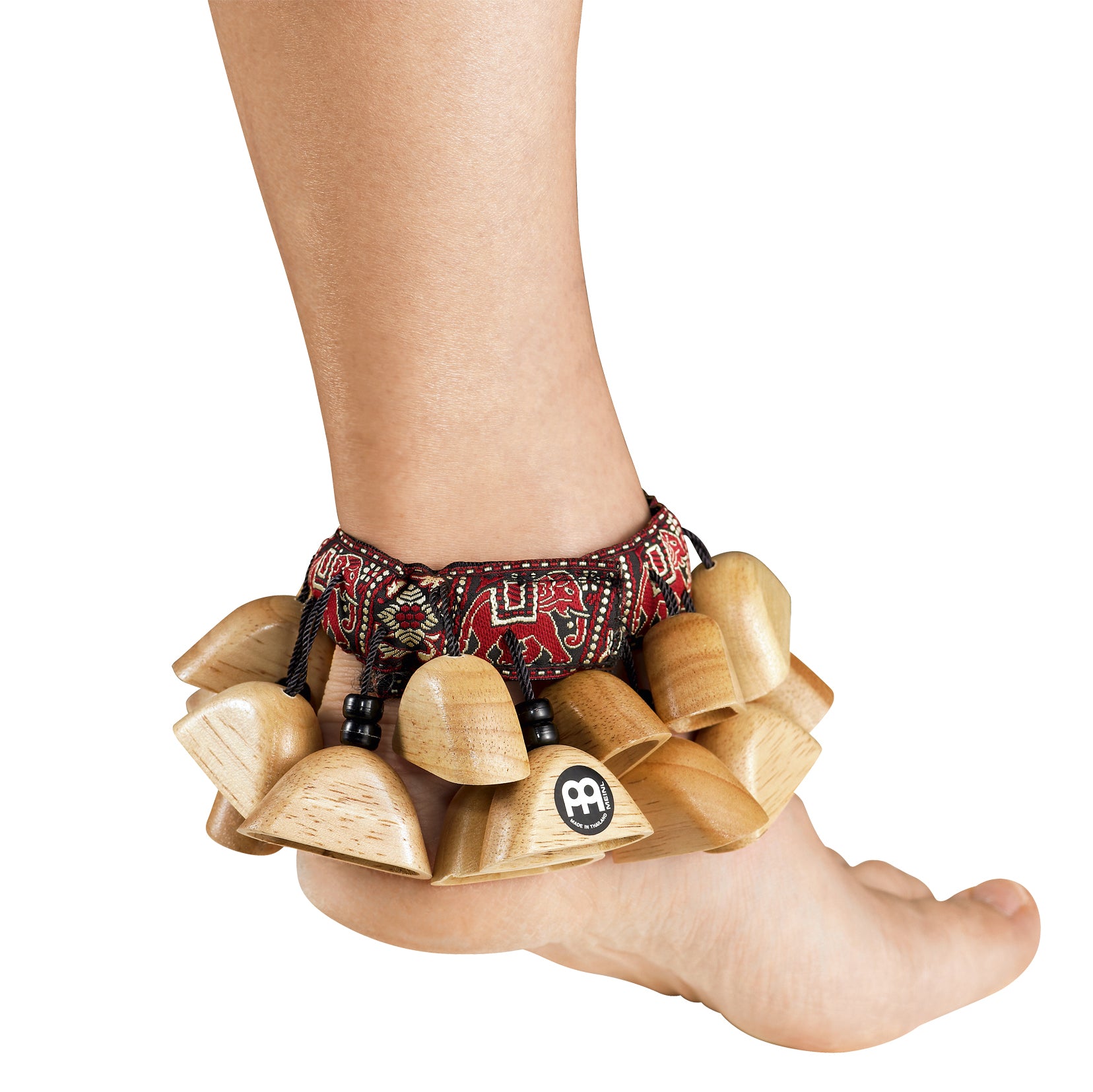 Bracelet cheville (envol d'oiseaux), hévéa, velcro, naturel