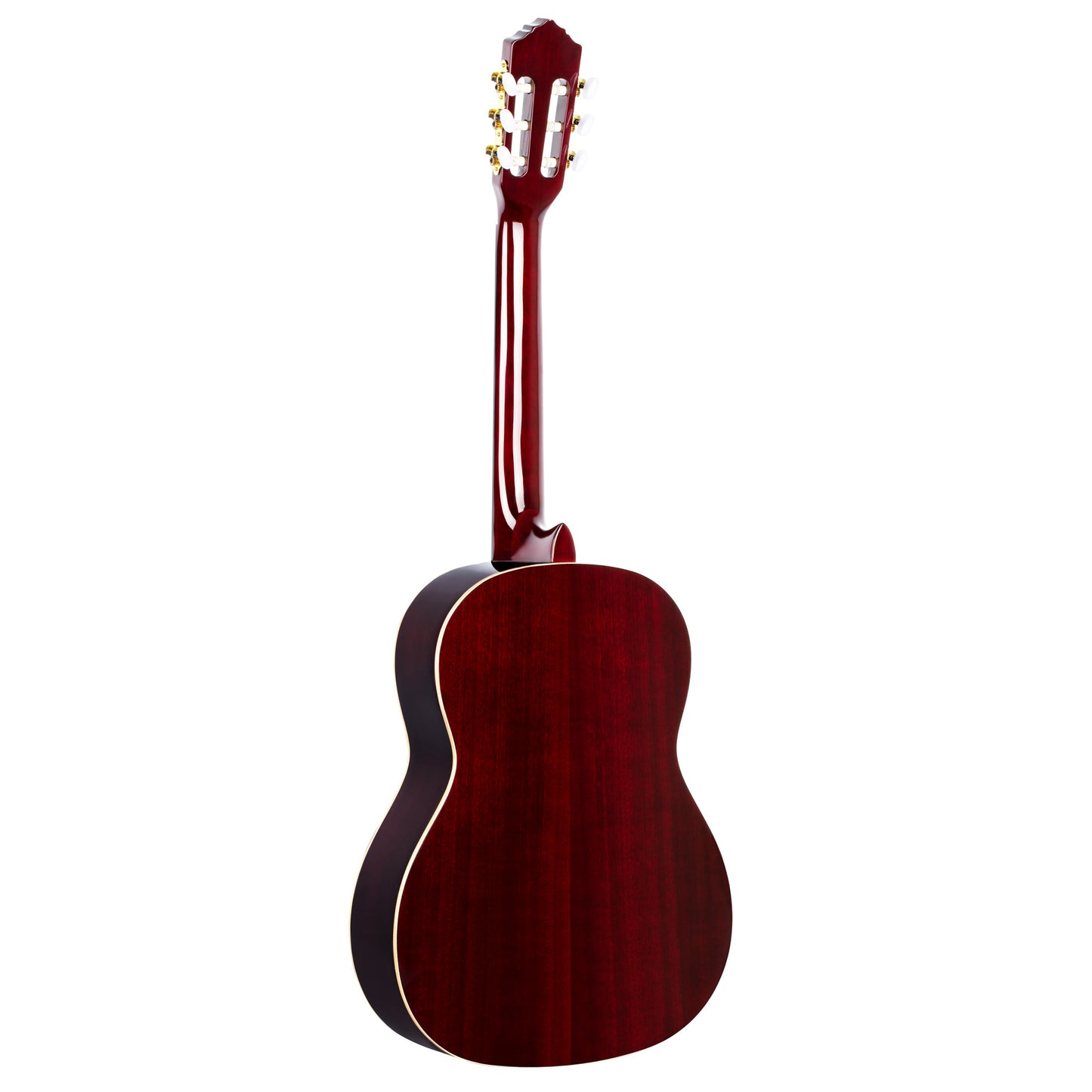 R131SN, modèle Slim Neck, table cèdre rouge massif, fond & éclisses acajou, manche acajou (sillet 48 mm), housse, bordeaux tr.