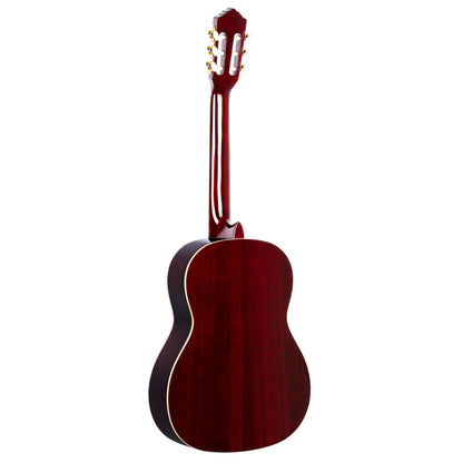 R131SN, modèle Slim Neck, table cèdre rouge massif, fond & éclisses acajou, manche acajou (sillet 48 mm), housse, bordeaux tr.