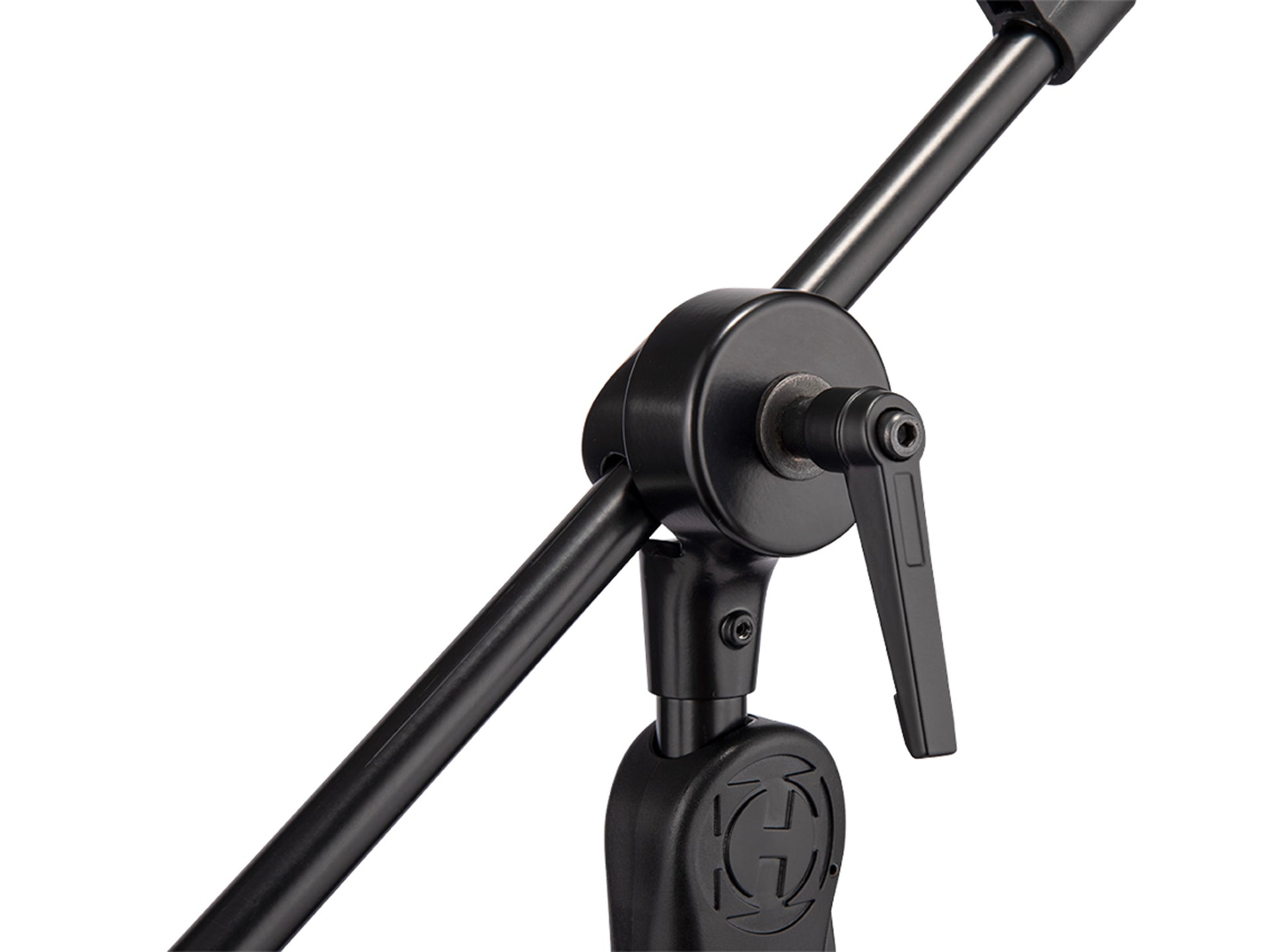 Support perche avec système Hideaway, levier Power Lock, système de réglage de hauteur EZ Grip, pince micro EZ incluse