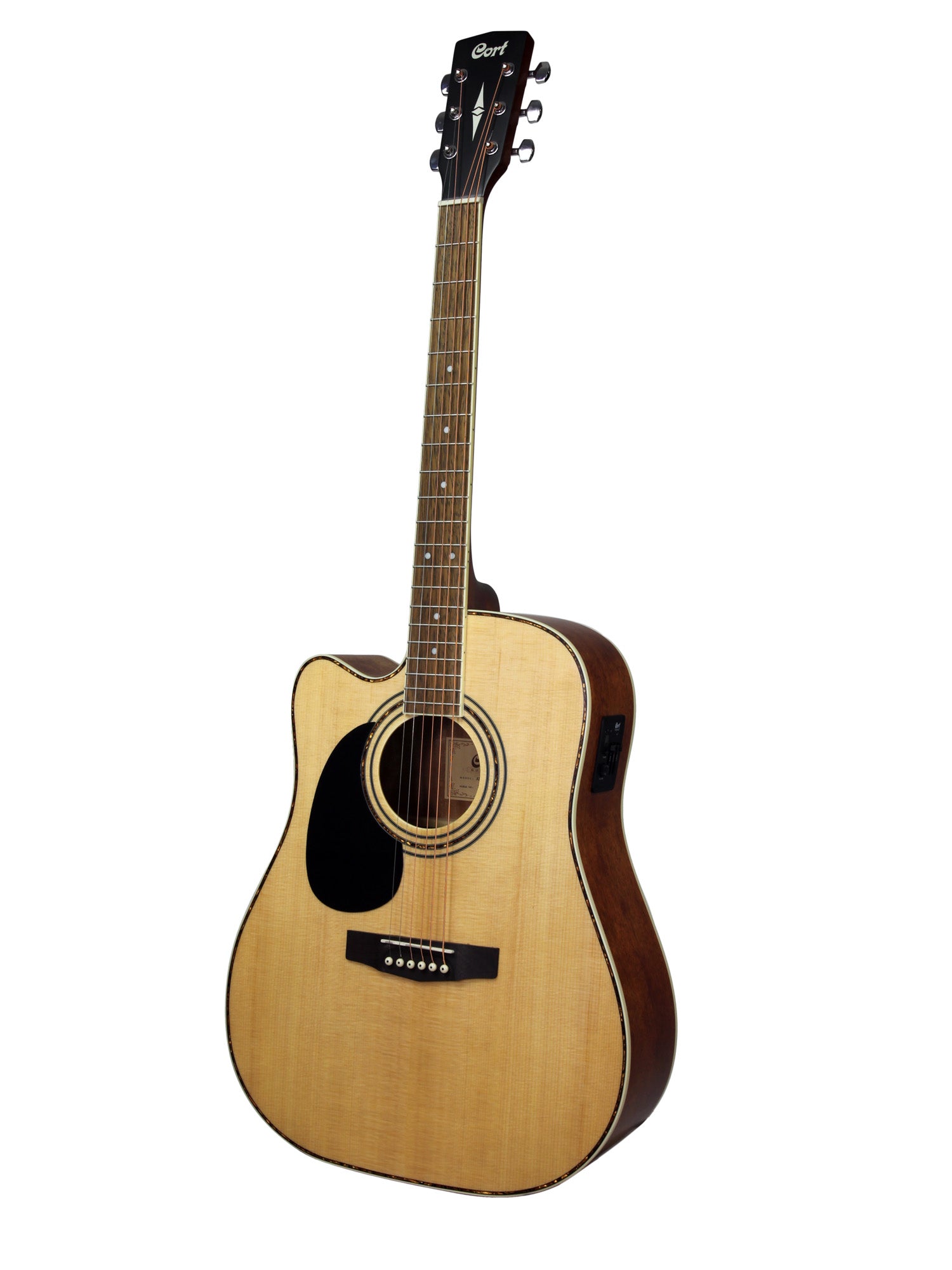 AD880CE, table épicéa, fond & éclisses acajou, touche & chevalet merbau, EQ Cort CE304T, naturel satiné, modèle gaucher