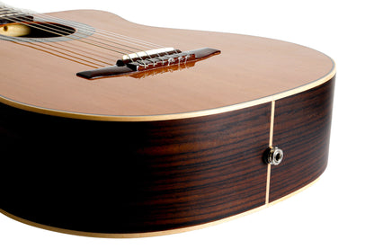 CROSSOVER-CD, pan coupé, EQ Fishman Sonitone, table cèdre massif, fond & éclisses palissandre, satiné, table brillante