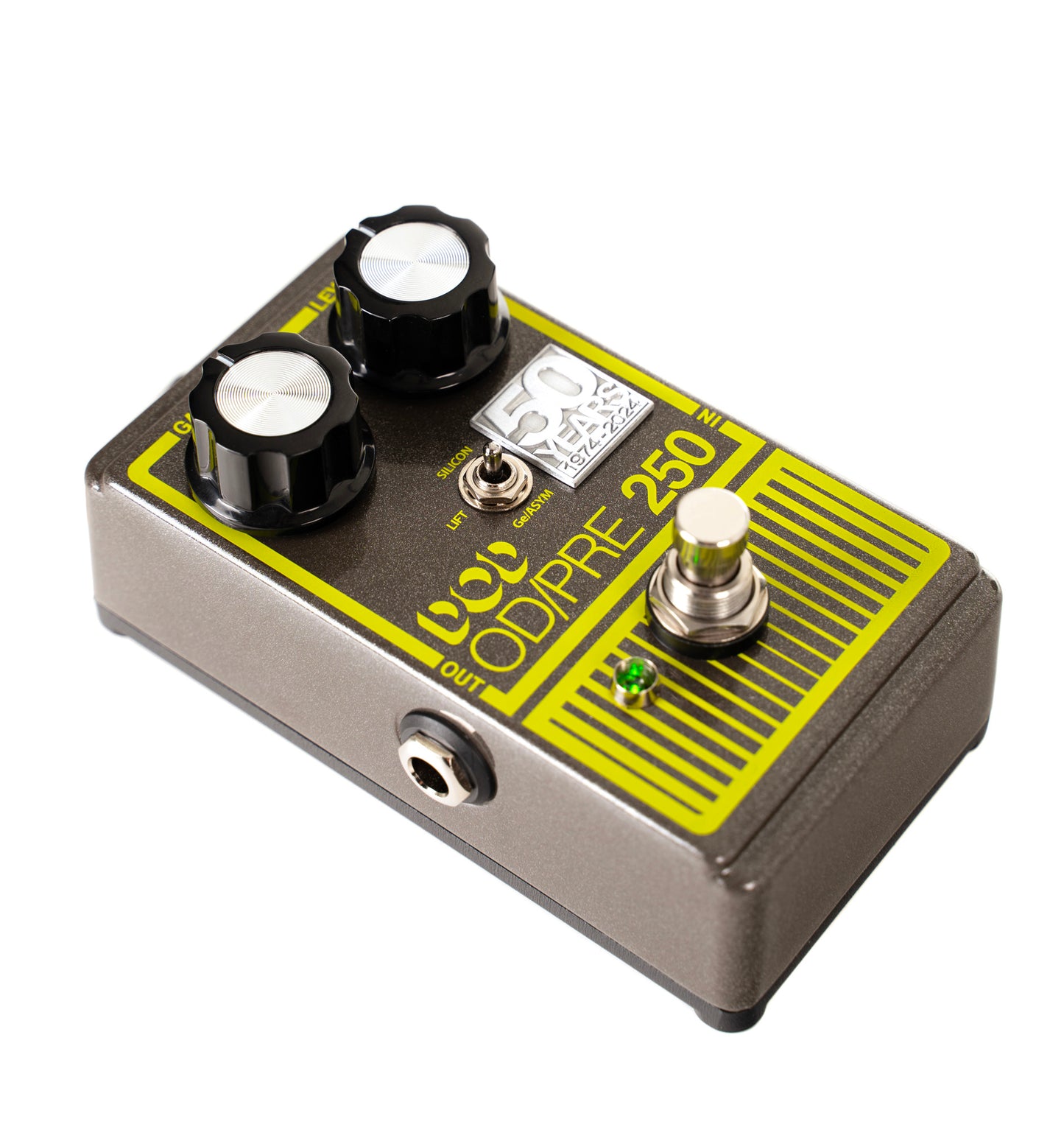 Pédale OVERDRIVE PREAMP 250, Edition limitée 50ème anniversaire, Overdrive avec 3 modes de distorsion, True Bypass, gris