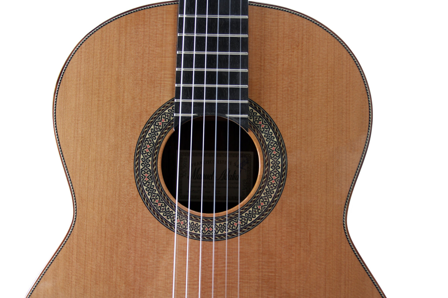 MOD.12, table cèdre massif, f/e palissandre massif, manche cèdre avec insert fibre de carbone, touche ébène, soft case