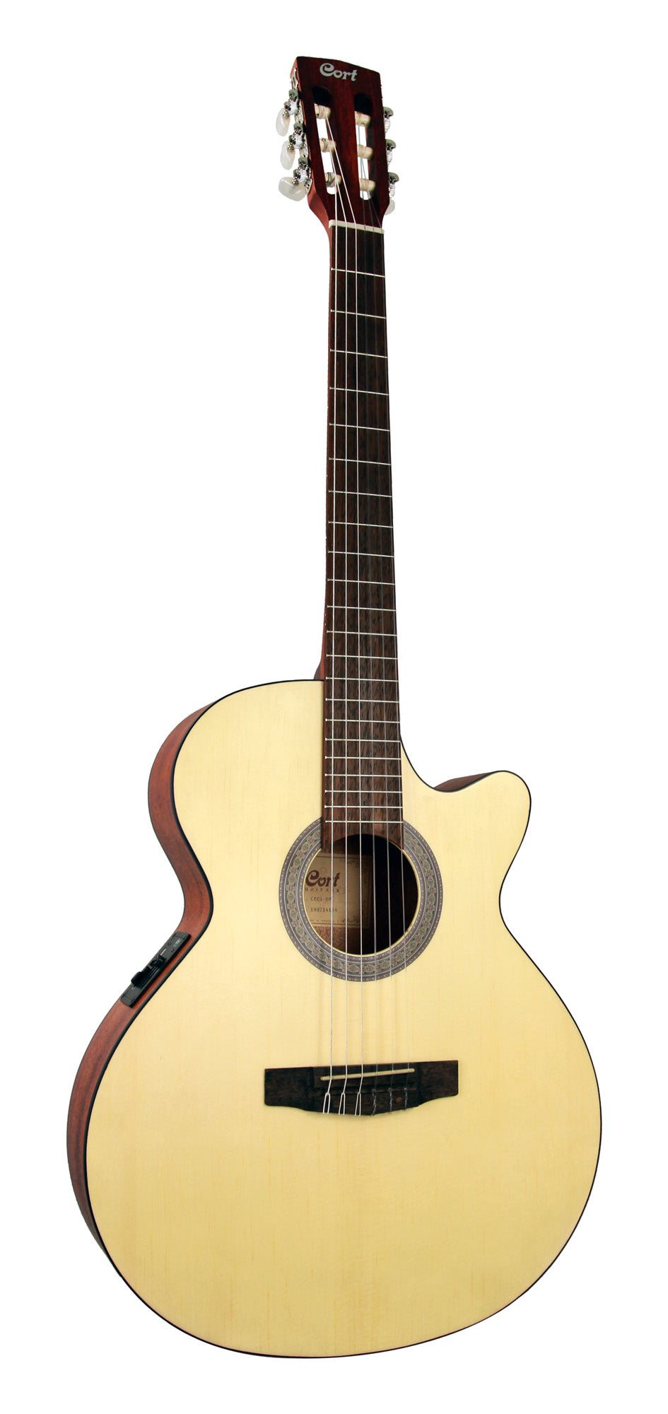 CEC-1, pan coupé, table épica, fond & éclisses acajou, manche acajou, EQ CE304T, naturel pores ouverts