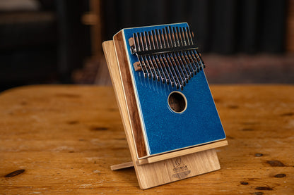 OKB4-MBL, kalimba Ortega série Acoustic, 17 notes en DO majeur, acacia massif, housse, bleu