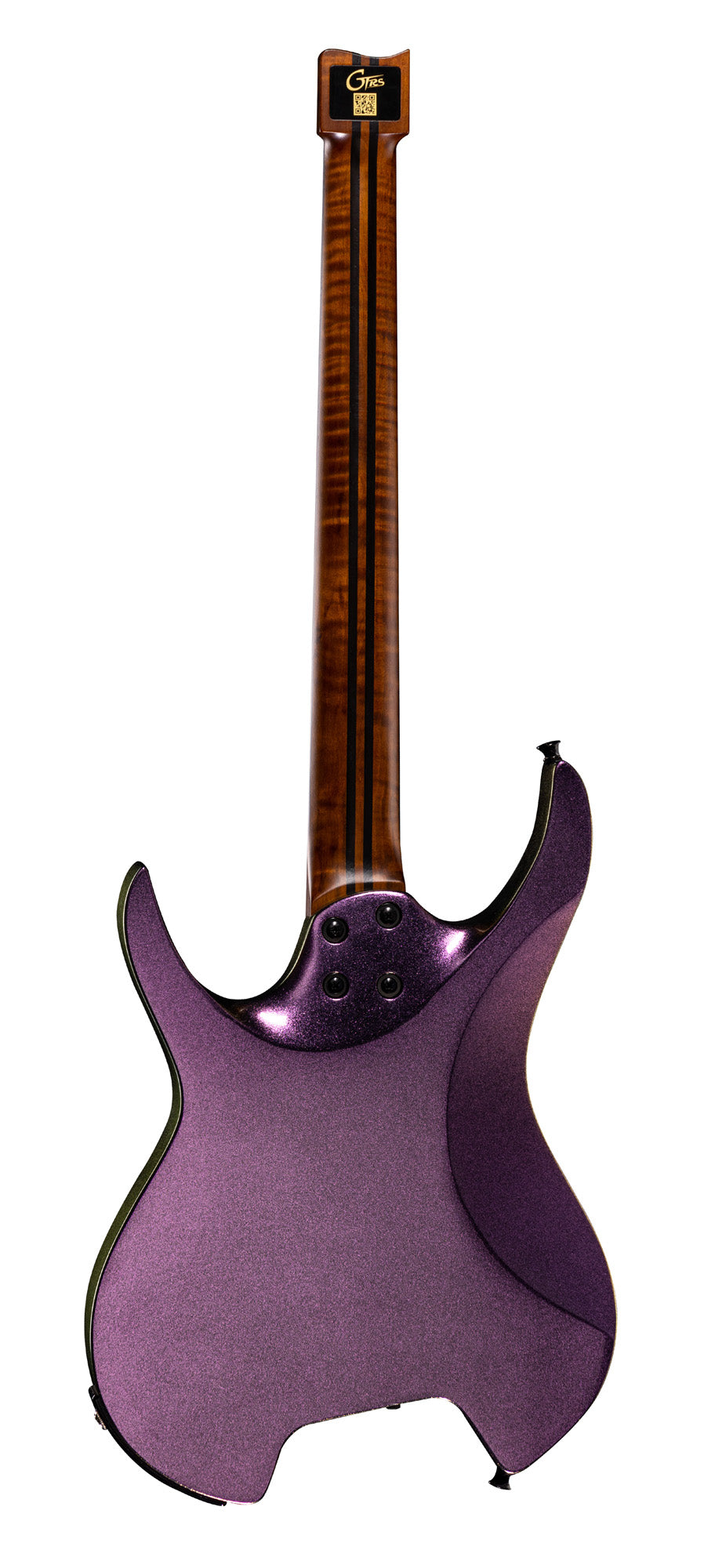 GTRS W900, corps aulne, manche érable flammé torréfié, touche palissandre, 2 micros doubles et processeur GTRS, aurora pink
