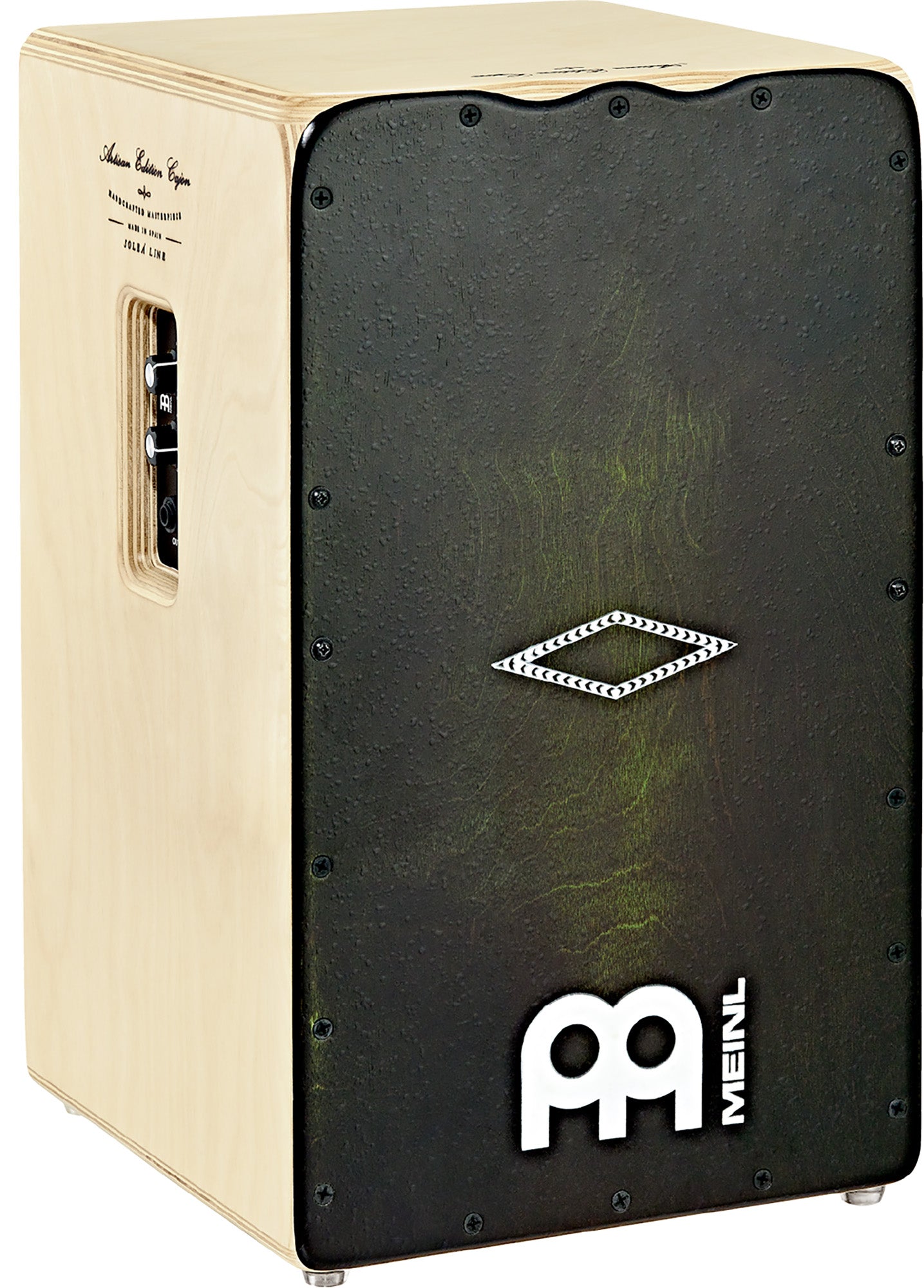 Cajon Pré-amplifié Meinl, corps 9 plis (11mm) et facade en bouleau baltique