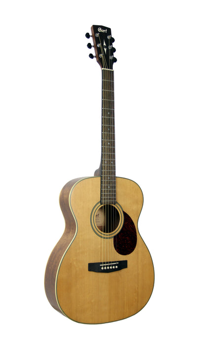 L100-O, forme Orchestra Model, table épicéa massif, fond & éclisses acajou, touche ovangkol, sillet 45 mm, naturel satiné