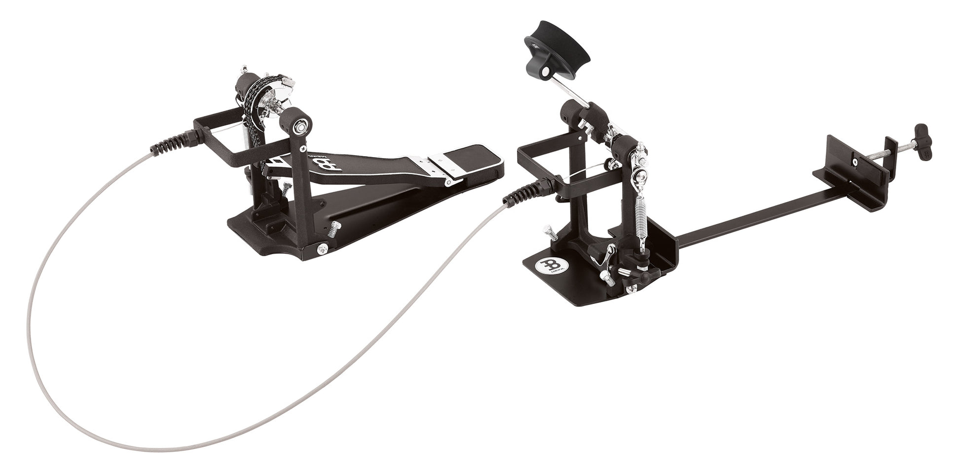 Pédale cajon repositionnable, batte en mousse, tension de ressort ajustable, clé de réglage fournie, noir