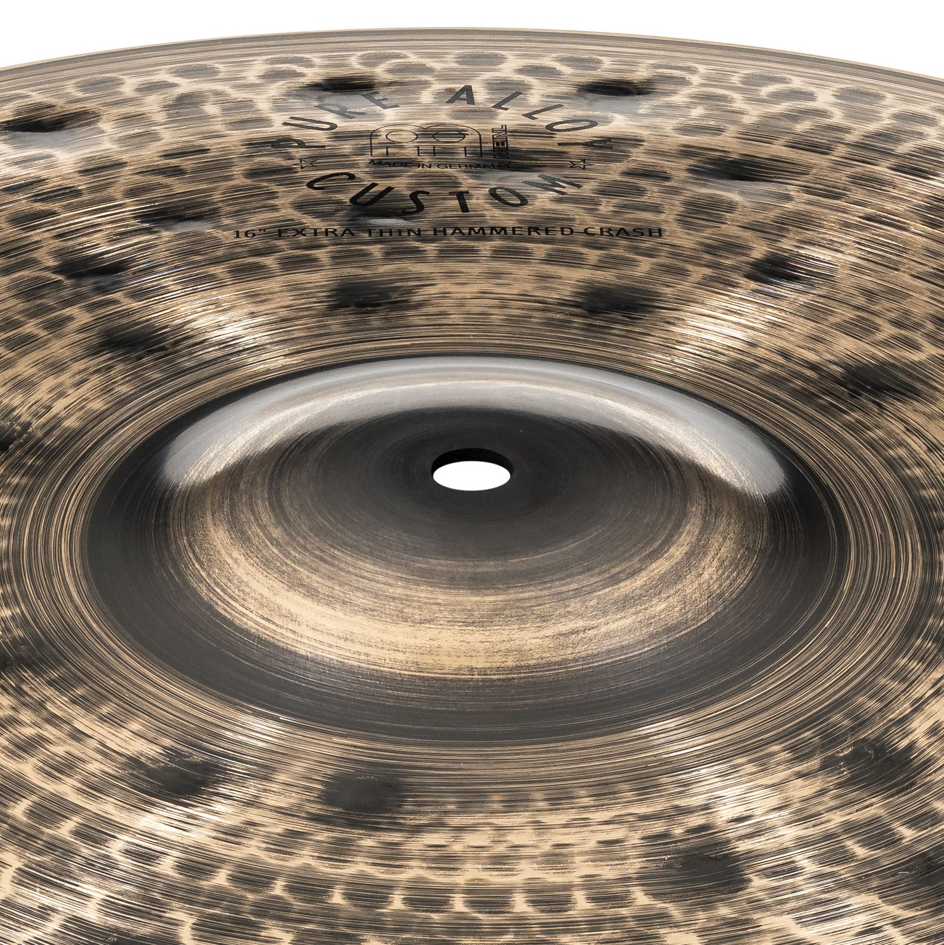 Crash 16" Extra thin hammered Meinl Pure Alloy Custom fini smoked-bronze, brilliant