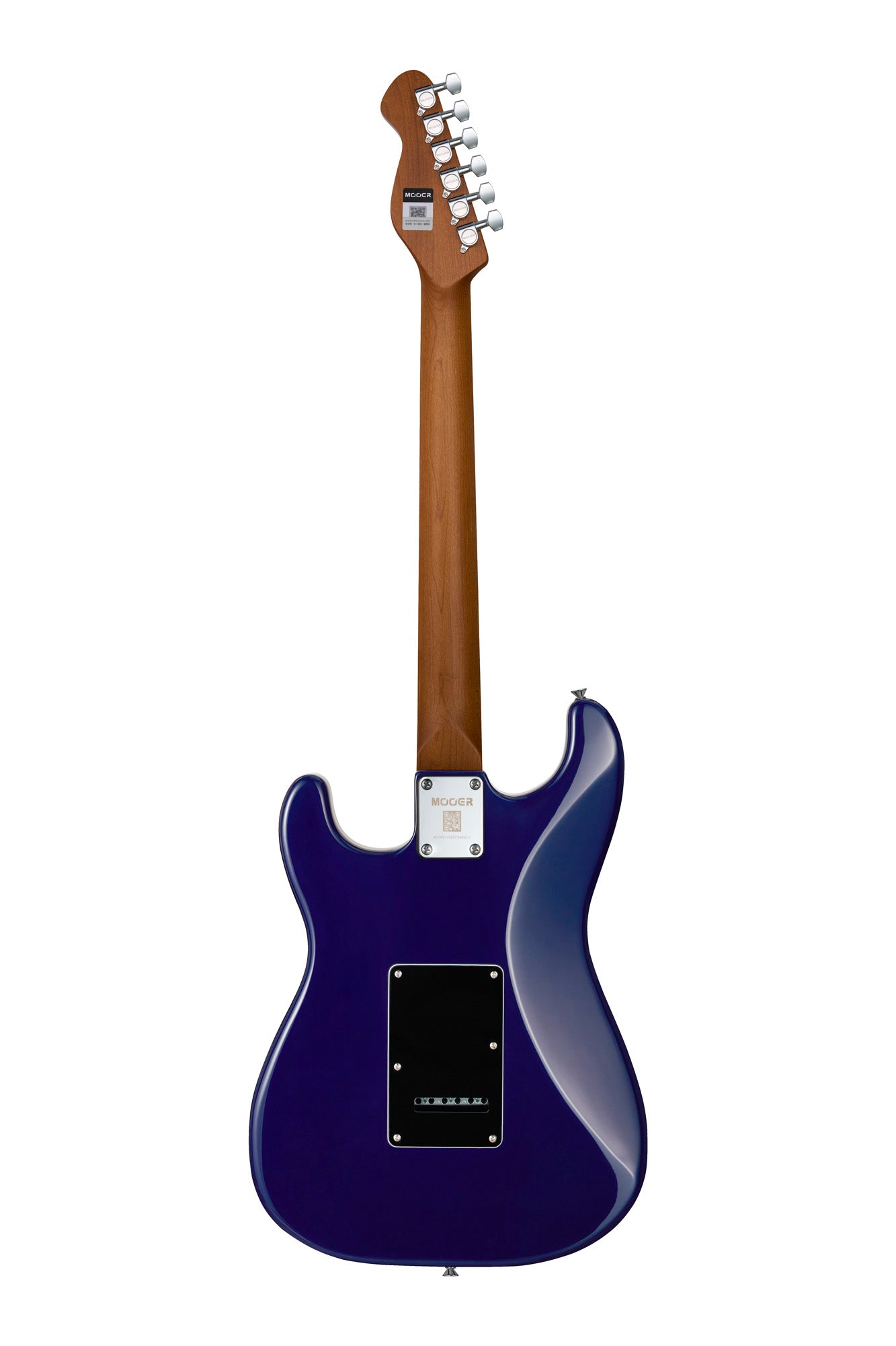 MOOER MSC20PRO, corps peuplier, manche érable torréfié satiné, touche jatoba, bleu, avec housse