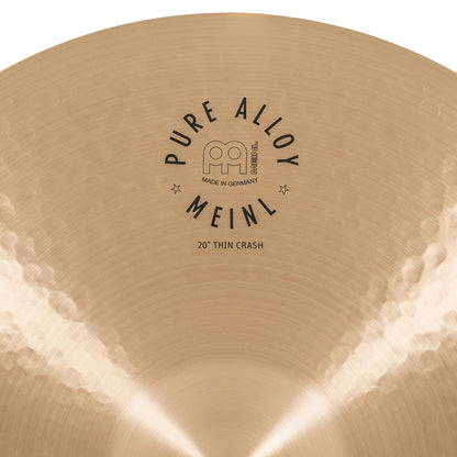 Thin Crash 20" Meinl Pure Alloy fini Traditional martelé
