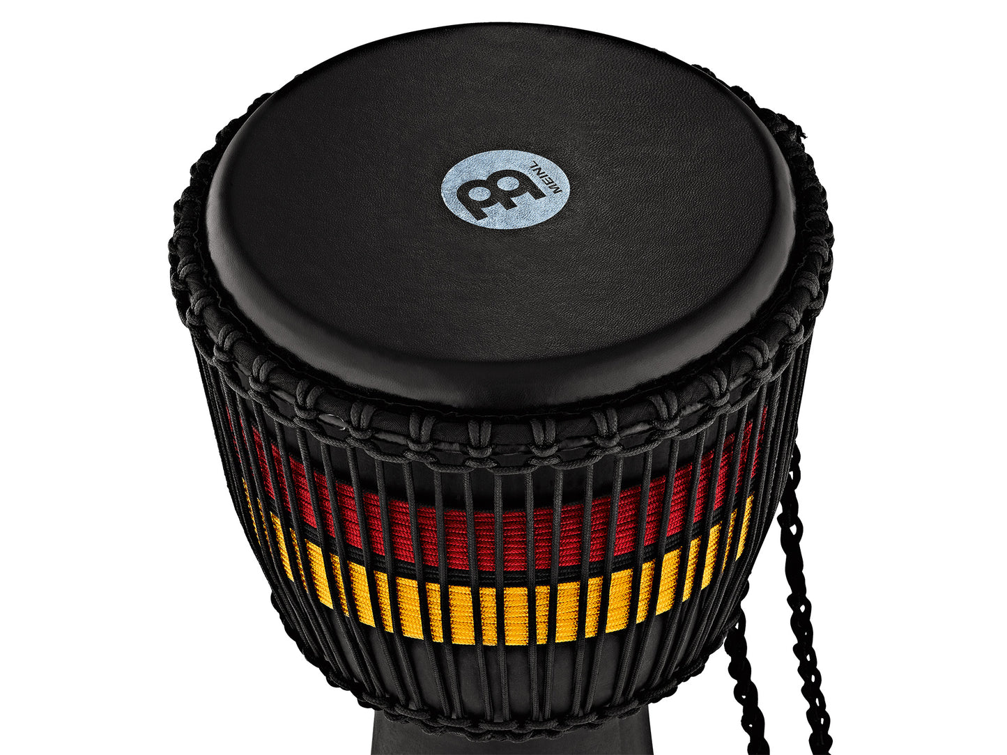 DJEMBE MEINL EARTH 12" NOIR ROUGE JAUNE, MAHOGANY, PEAU DE CHÈVRE, 61CM