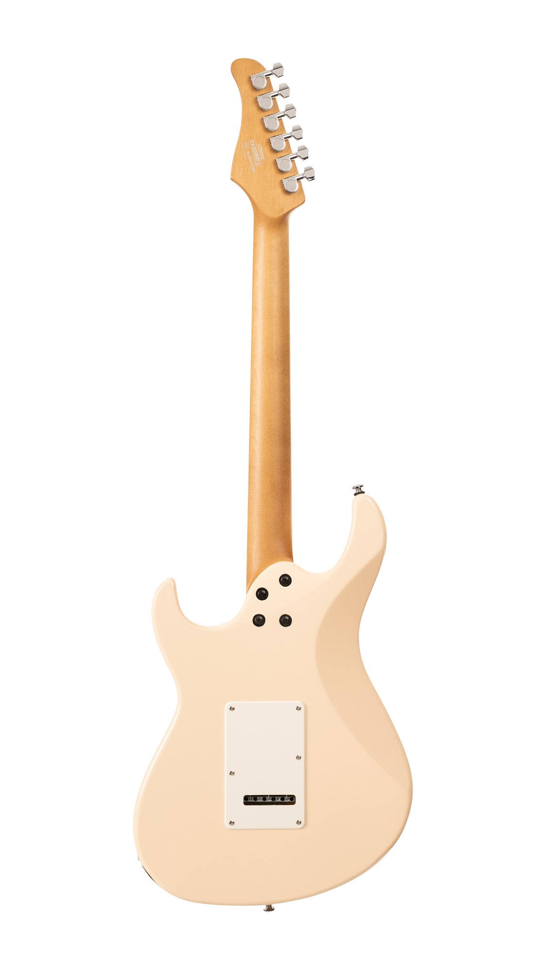 G200 SE, corps peuplier, manche et touche érable torréfié, 1 micro double et 2 simples Cort Powersound, trémolo, aged cream