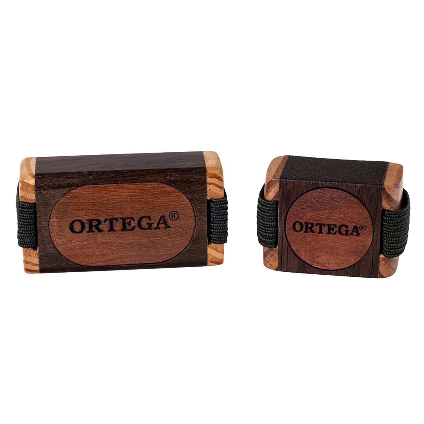 OFSW-L, shaker pour doigt bois Ortega, cassier, cèdre rouge et Tigerwood, taille large, bande élastique, finition naturelle
