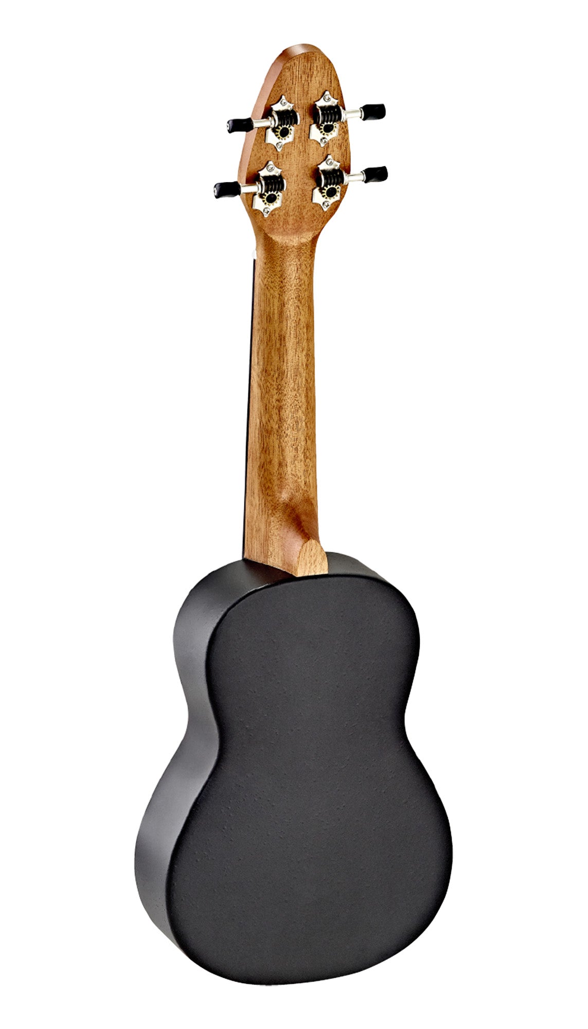 K2-EM, pack ukulélé Soprano, table agathis design"El Muerto", corps ABS galbé, manche okoumé, 12 frettes, accessoires