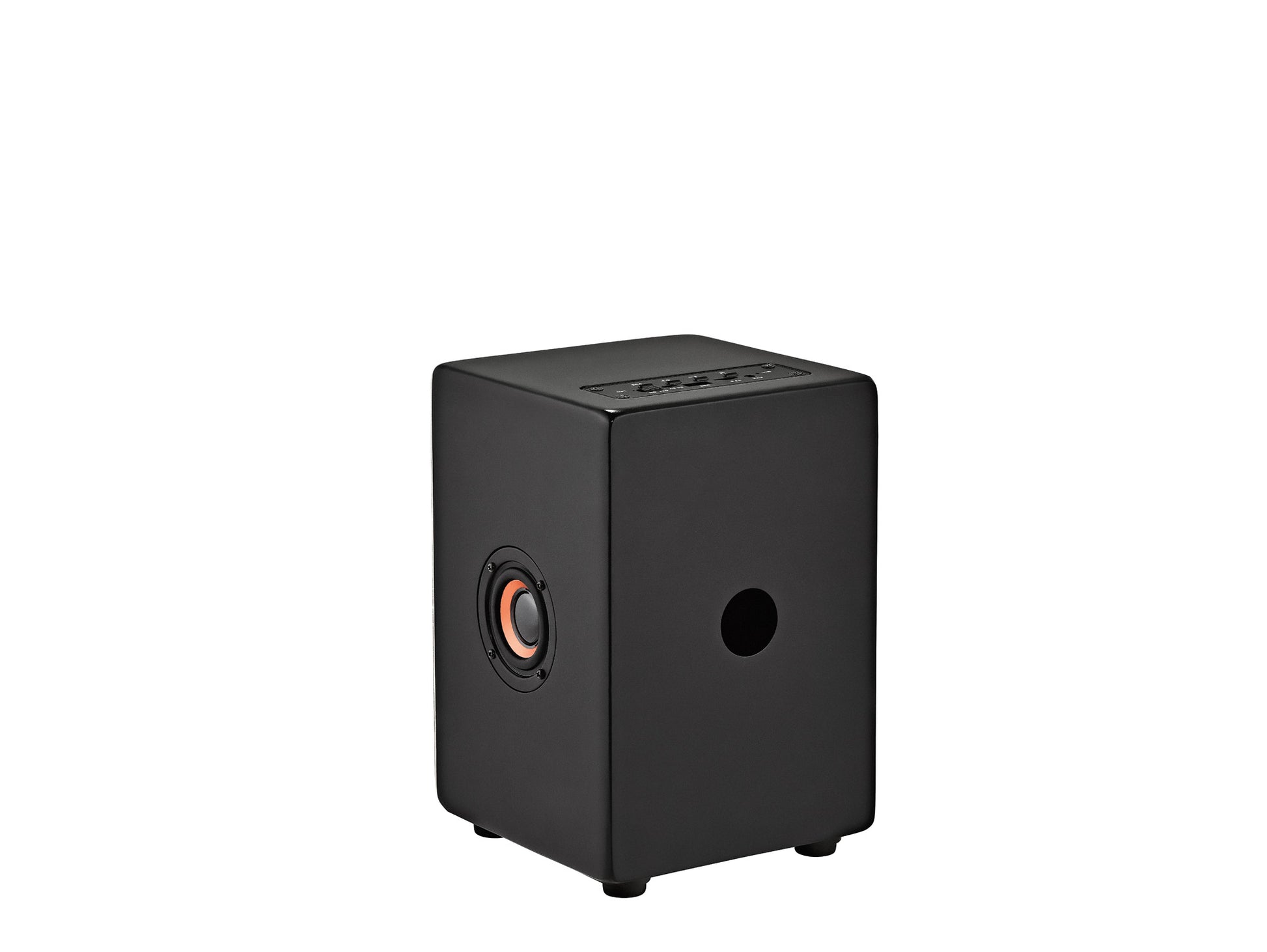 Mini enceinte cajon pré-amplifiée servant de haut-parleur Bluetooth®.