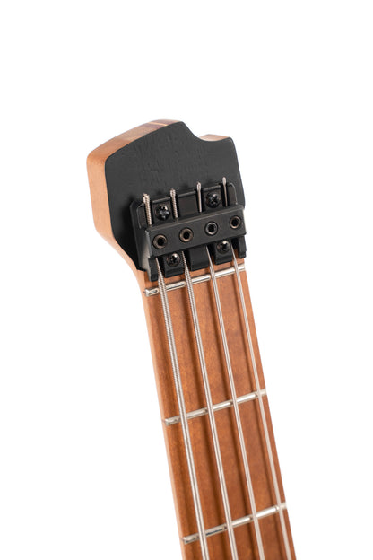 SPACE 4 BSDB, corps érable, table peuplier figuré, manche 7 pièces, micros et EQ Bartolini MK-1, star dust green, housse