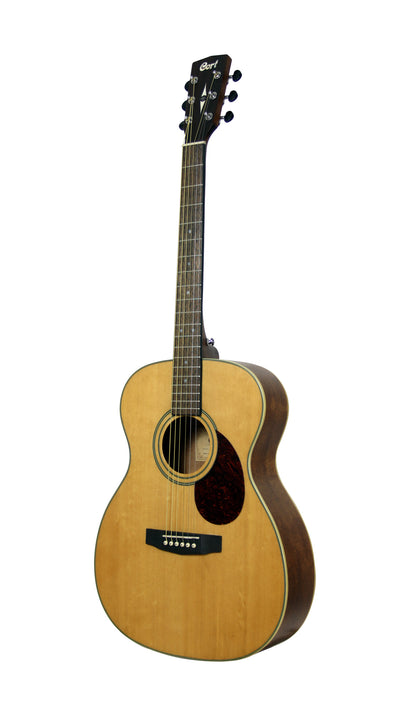 L100-O, forme Orchestra Model, table épicéa massif, fond & éclisses acajou, touche ovangkol, sillet 45 mm, naturel satiné