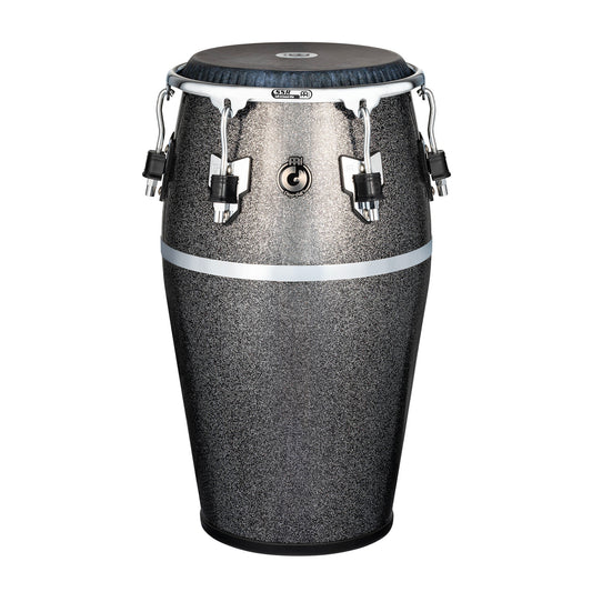 Conga Diego Galé 11"3/4, fût fibre de verre 'premium', hauteur 71.12cm, peau cuir de veau noir, cercles SSR 4mm