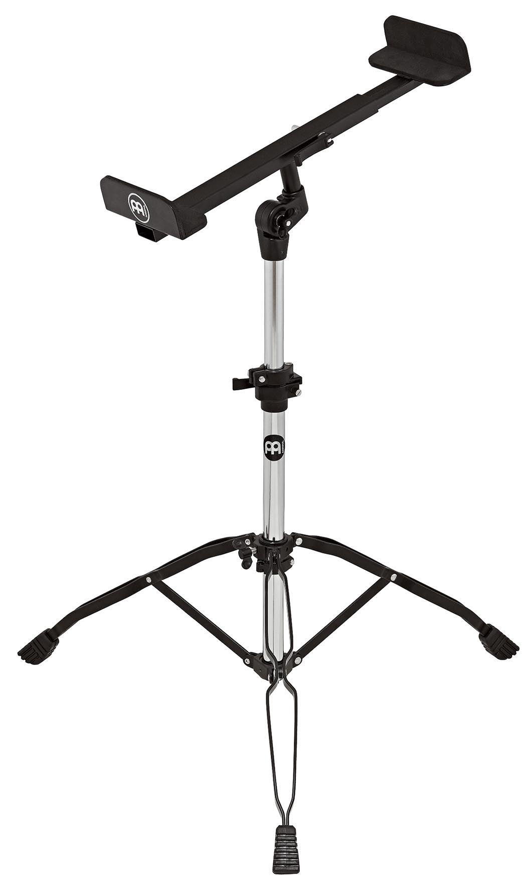 Support cajon  pro, pour tous cajon, trépied double embase, inclinaison + hauteur ajustables (66 à 103cm), noir.