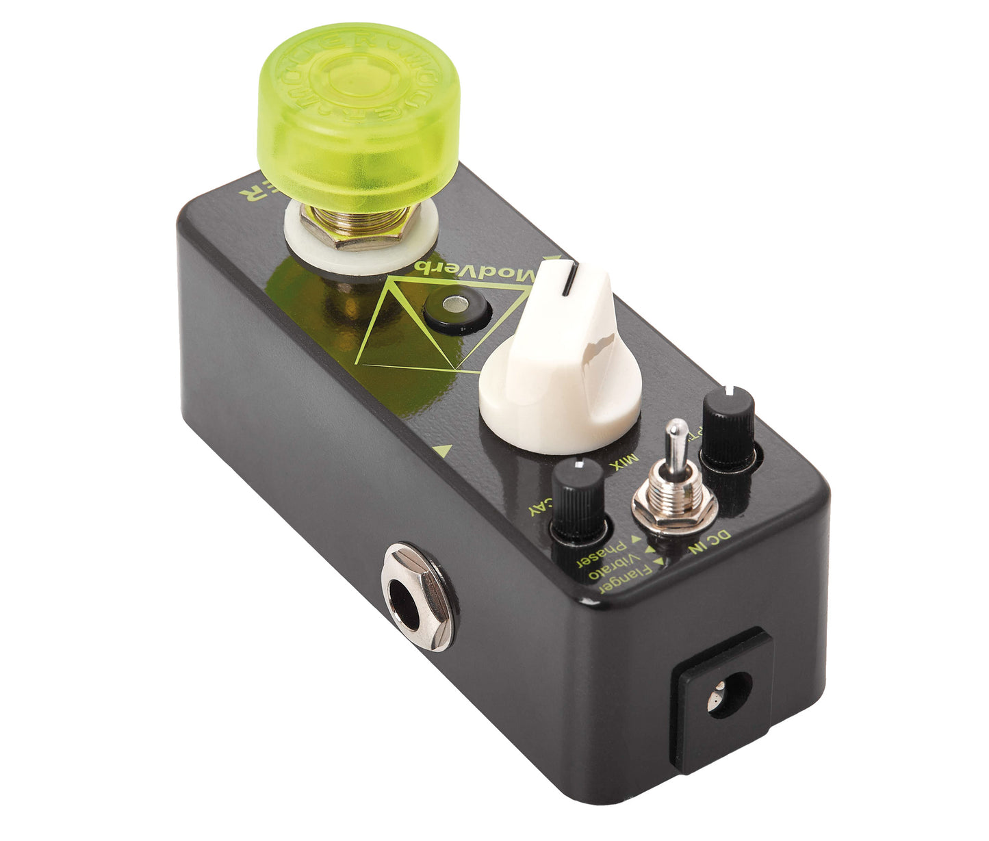 Pédale MODVERB, réverb numérique avec modulation 3 modes (Flanger/Vibrato/Phaser), boîtier métal, true bypass, noir