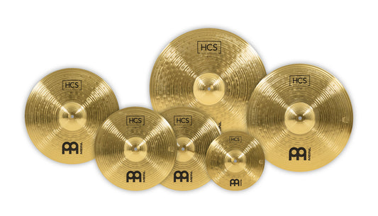 Pack de cymbales étendu Meinl HCS 10"14"16"18"20" alliage laiton MS63 fini traditional